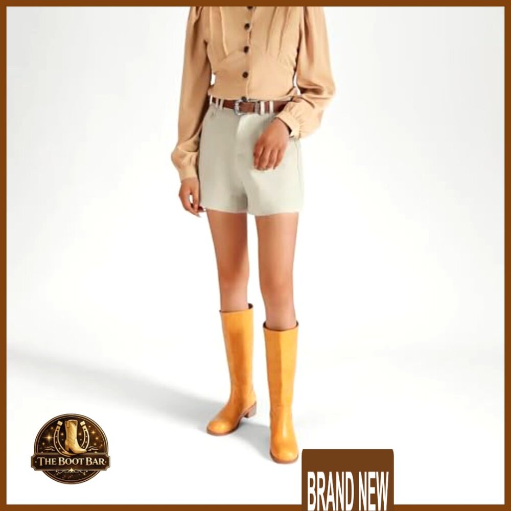 Knee High Boots Wide Calf Square Toe Platform Chunky Heel Comfortable - Picture 6 of 7
